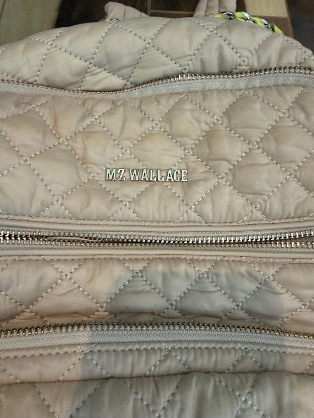 MZ Wallace Quilted Beige Backpack - Picture 2 of 5